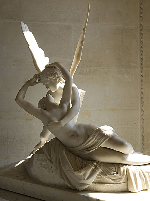 Cupido; Eros; Psique; amor; Antonio Cánova; escultura; el amor en el arte;