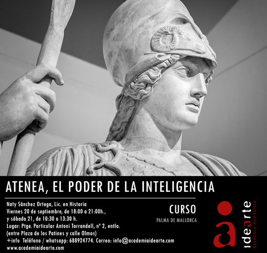 Atenea; Minerva; mitología griega; historia de las religiones; cursos; Barcelona; 