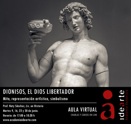 Dionisos; Baco; mitología griega; cursos; España; on Line; Academia Idearte; 