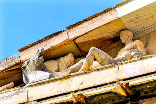 Detalle del frontón del Partenón de Atenas (copias)