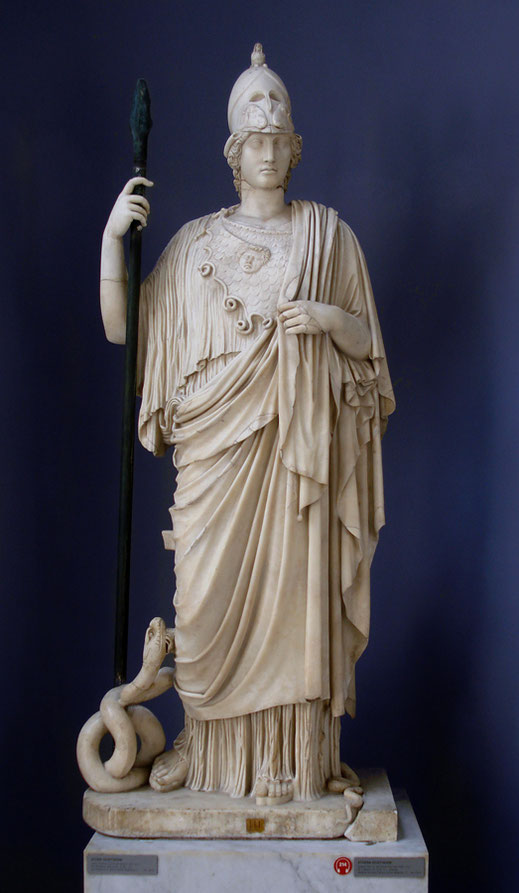 Atenea; Minerva; mitología griega; cursos; Barcelona; arte; arquitectura; historia de las religiones;