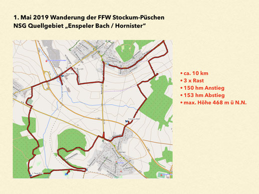 1. Mai 2019 Mai-Wanderung der FFW Stockum.-Püschen