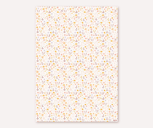 Geschenkpapier-Set Lotta Langrock - Blumenmuster in Blau