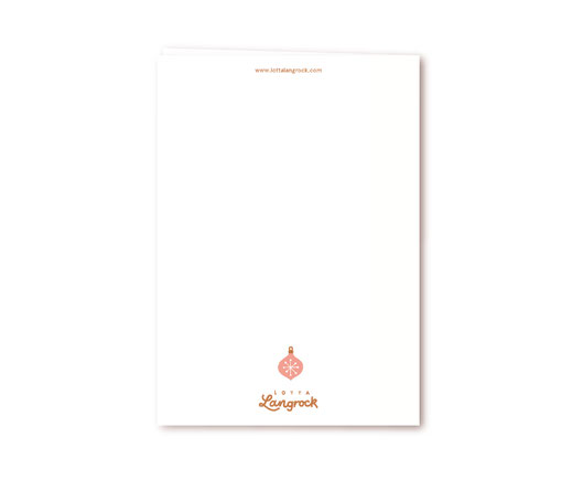 Grusskarte Klappkarte Lotta Langrock – Weihnachten, Christbaumschmuck, Pastell