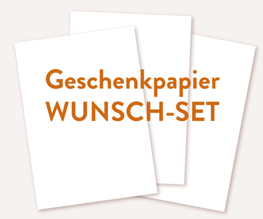 Geschenkpapier-Set Lotta Langrock - Blumenmuster in Blau