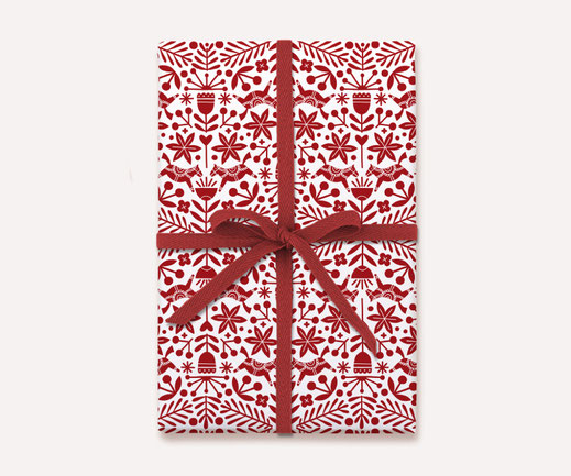 Geschenkpapier Lotta Langrock – Weihnachten, Tannenzweige, Beeren, Mistelzweig, grün, Weihnachtsbaum,  Weihnachtsgeschenk