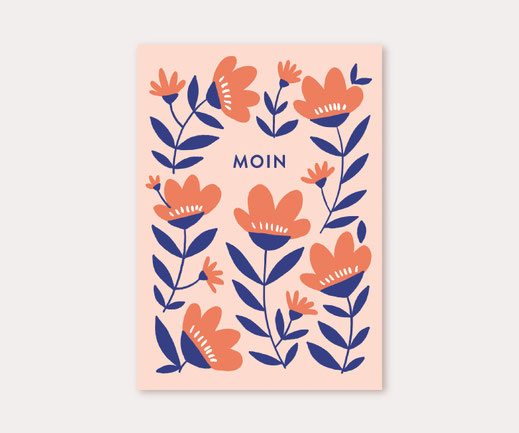 Postkarte Lotta Langrock – Hygge, Skandinavien, Papeterie, Deko, Blumen, Fahrrad