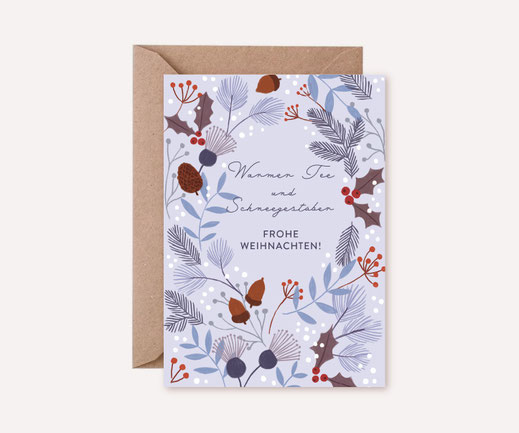 Grusskarte Klappkarte Lotta Langrock – Weihnachten, Weihnachtsbaum, Weihnachtspost, Papeterie, Weihnachtsbaum