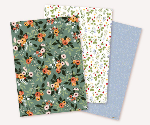 Geschenkpapier-Set Lotta Langrock - Blumenmuster