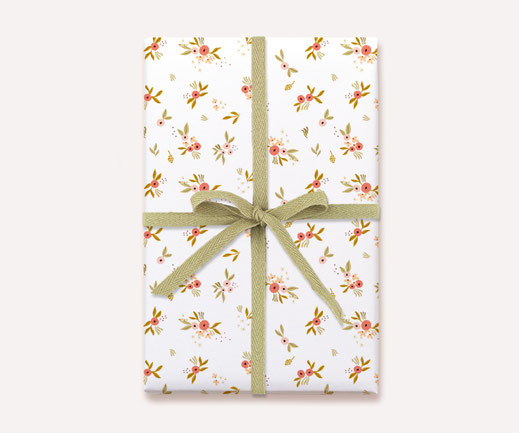 Geschenkpapier Lotta Langrock – Blumen, Hygge, Skandinavien, Rosa, Mädchen, Papeterie, nachhaltig