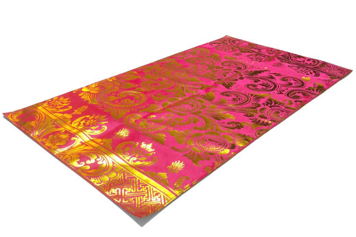 Tischläufer rosa/pink mit Goldaufdruck