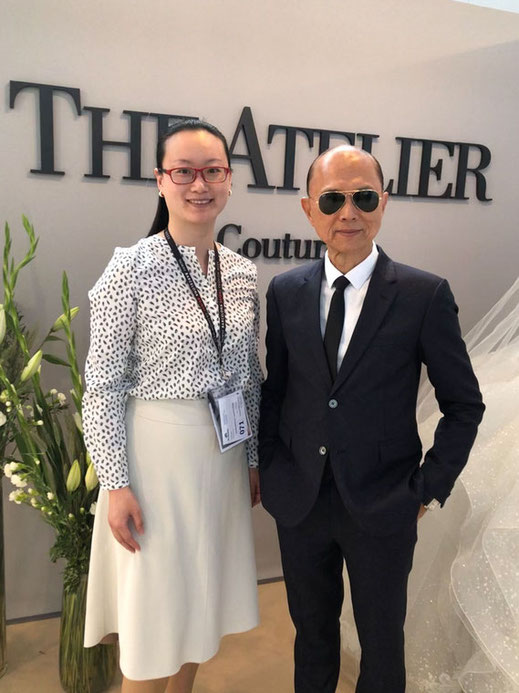 The Atelier Couture by Professor Jimmy Choo exklusiv für Audrey Wedding Salon Brautmode Köln, hier zusammen mit Shen Qiu in Barcelona