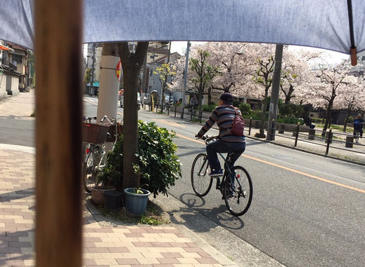 追い抜く自転車も自然と距離をとってくれます