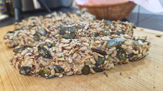 Körner-Quarkstangen aus dem Airfryer | Rezept