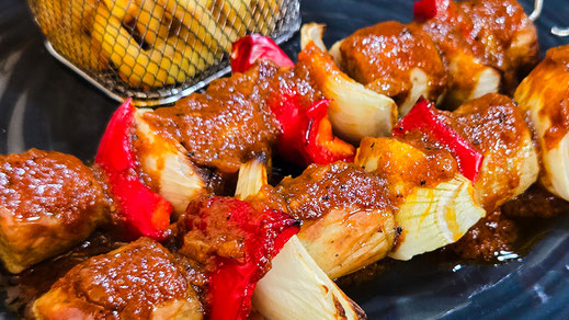 Knusper Entenbrust mit Asia Gemüse aus dem Airfryer | Rezept