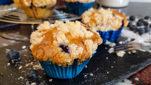 Blaubeer-Muffins wie aus dem Coffee Shop | Rezept