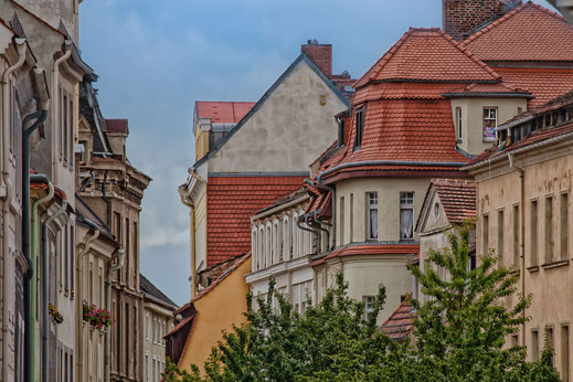 Häuserfassaden und Dächer in Görlitz