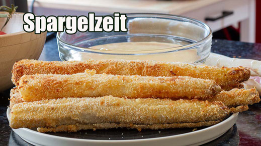 Knuspriger Spargel aus der Heißluftfritteuse| Rezept