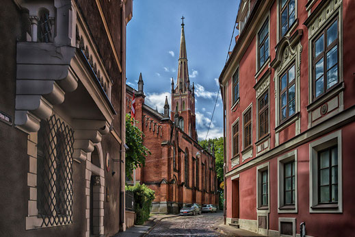 Riga-Altstadt mit Blick auf die Kathedrale