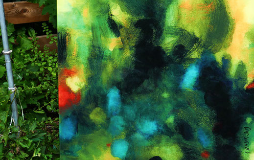 Sylvie Lander-vitraux-verre-jardin-couleurs #sylvielander
