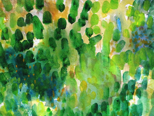 Sylvie Lander-peinture-aquarelles-fleurs-jardin-couleurs-galerie escalier-brumath- #SylvieLander