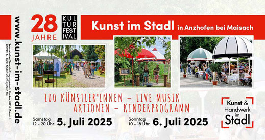 Kulturfestival "28 Jahre Kunst im Stadl", 2025, Ausstellung mit Bildern von Christina Etschel