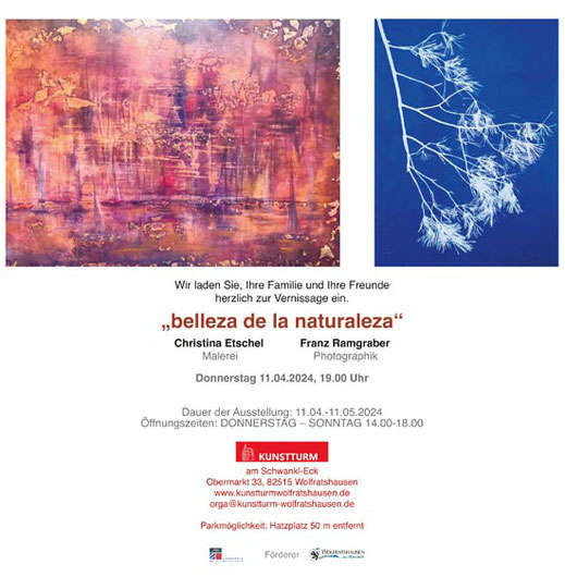 Bilder-Ausstellung 2024 von Künstlerin Christina Etschel, 27 Jahre Kunst im Stadl, Anzhofen/Fürstenfeldbruck