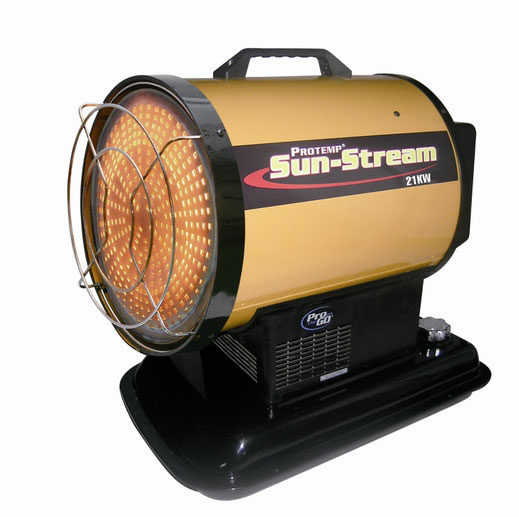 sun-stream, infrared heater, diesel powered heater