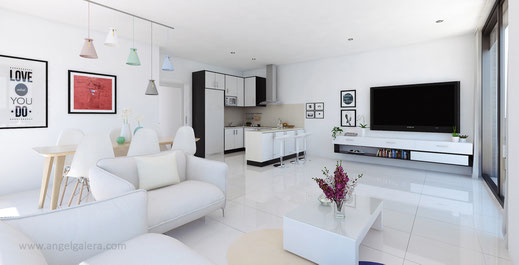 Infografía de arquitectura de interiores en Alicante