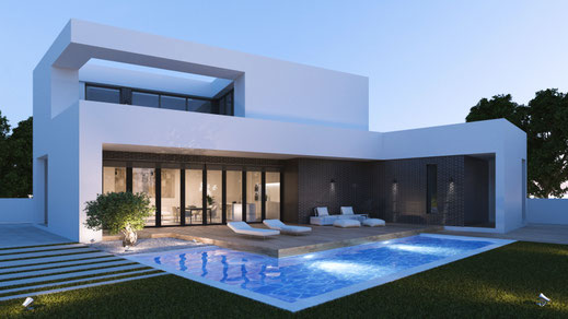 Infografía casa en Málaga