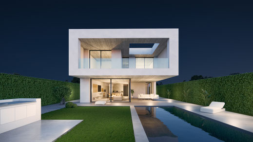 Render de arquitectura. Chalet en Alicante