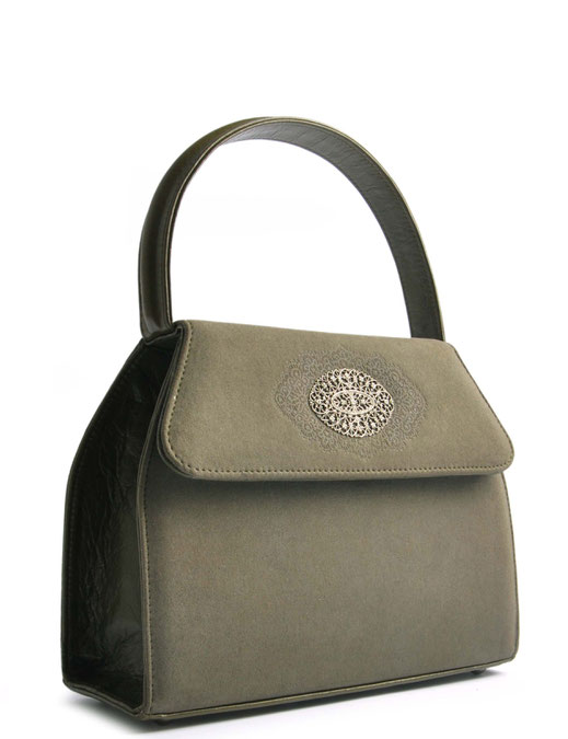 Trachtentasche EMMA oliv . Leder I  OSTWALD Traditional Craft