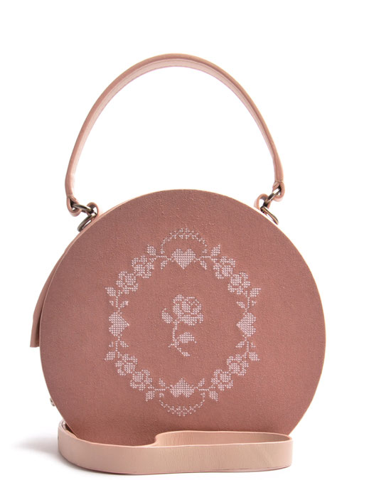 Ledertasche Greta Leder rose  Rosen  OSTWALD Traditional Craft