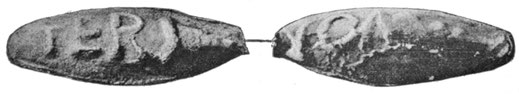Römische Schleuderkugeln aus Blei (Schleuderbleie).