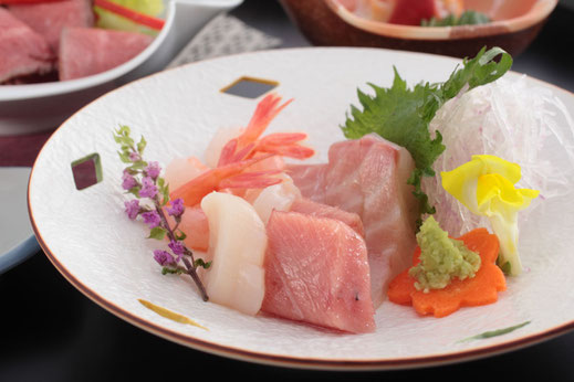 食事プランのお料理の一例（新発田市でのご宴会・ご会食）
