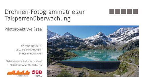 Vortrag 22. Internationale Geodätische Woche Obergurgl 2023 Dr. Michael Mett Drohnenvermessung Weißsee Powerpoint Intro