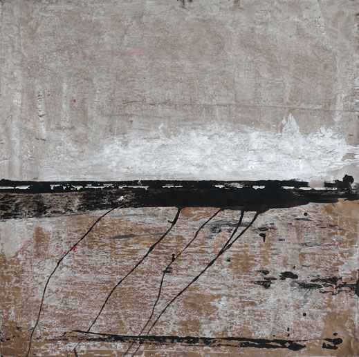 "22-017", 90x90 cm, acrylique sur papier, 2022