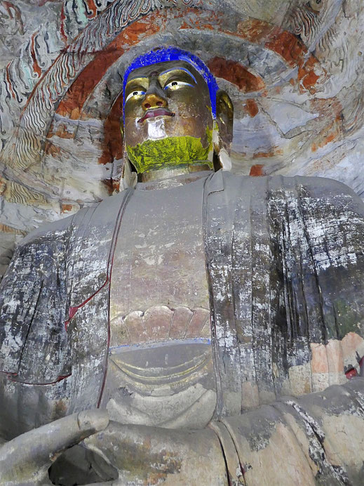 Buddha-Statue in den Yungang-Grotten, China (Foto Reinhard Helle)