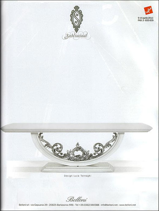 Luca Tornaghi Designer Subliminal Luxury Classic Table