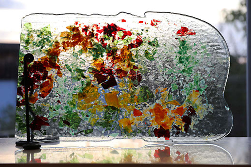 大きなステンドグラス❁ヴィンテージ 世界最高級アンティークガラス｜光をデザインする美術工房