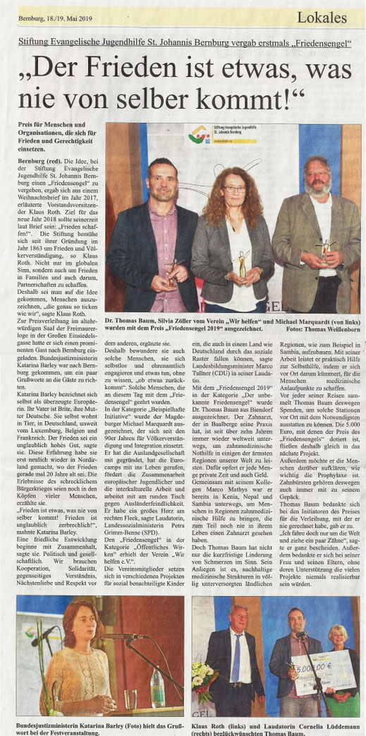 Mai 2019, erschienen im Super Sonntag Bernburg