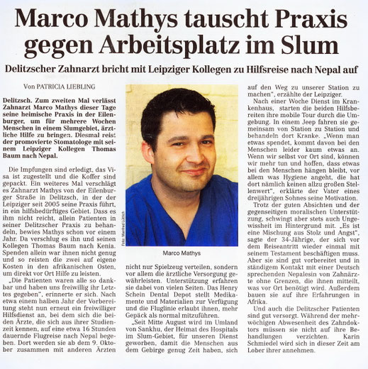 2009, erschienen in Delitzscher Tageszeitung
