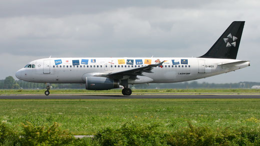 ---- Airbus A320-200 ---- G-MIDX ---- First Flight: 2000 ---- MSN: 1177 ---- "Star Alliance" --- Amsterdam Schiphol (AMS - EHAM) 2005