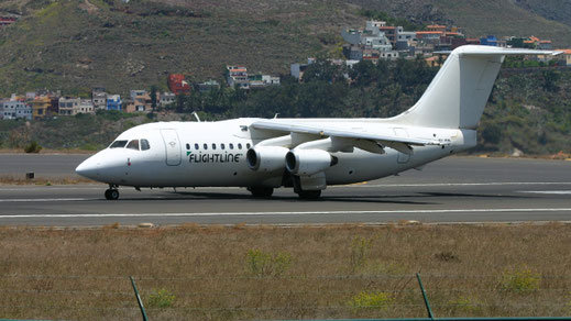 ----- BAe 146-200 ---- G-FLTD ---- First Flight: 1985 ---- MSN: 2042 ----- Tenerife Norte - Los Rodeos (TFN - GCXO) 2006