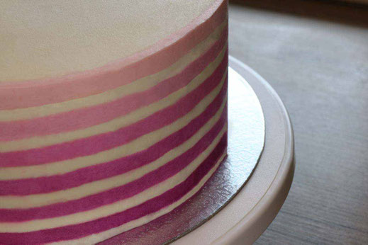 striped ombre cake