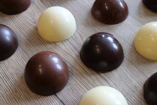 halfe chocolate spheres