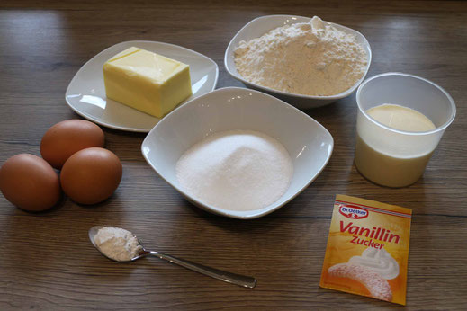 ingredients for cupcakes