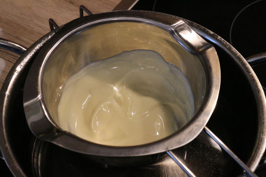 melted white chocolate for chocolate frosting