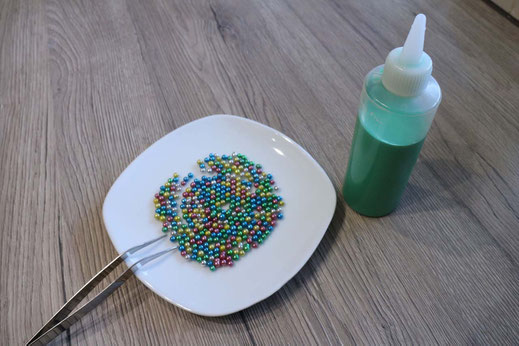 sprinkles and green royal icing