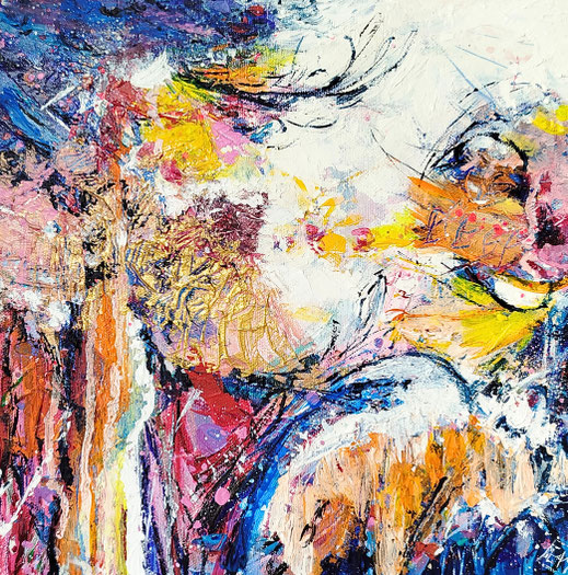 Elisabeth Augendre artiste peintre en Ariège acrylique impressionnisme jardins suspendus 23